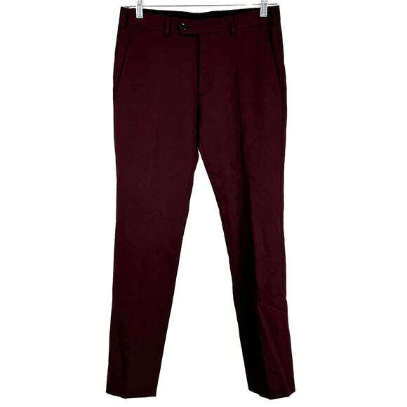 Valentino Spa NWOT Men's Burgundy Size 30 Dress Pants Made in Italy - Picture 1 of 9